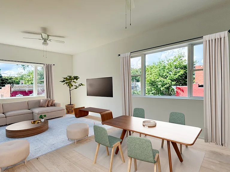 Living room/dining with furniture