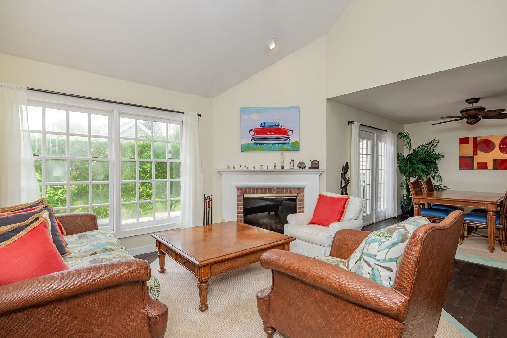 Living room fireplace