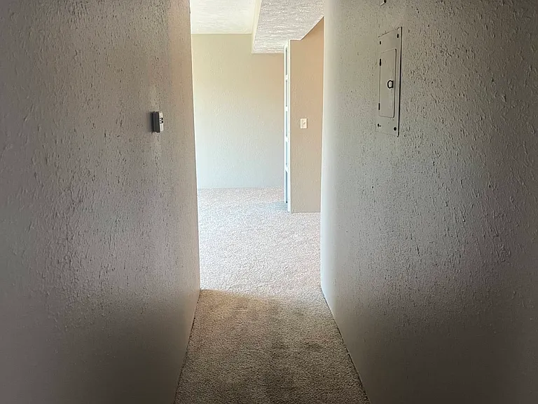 Hallway in a unit at Whispering Isle.