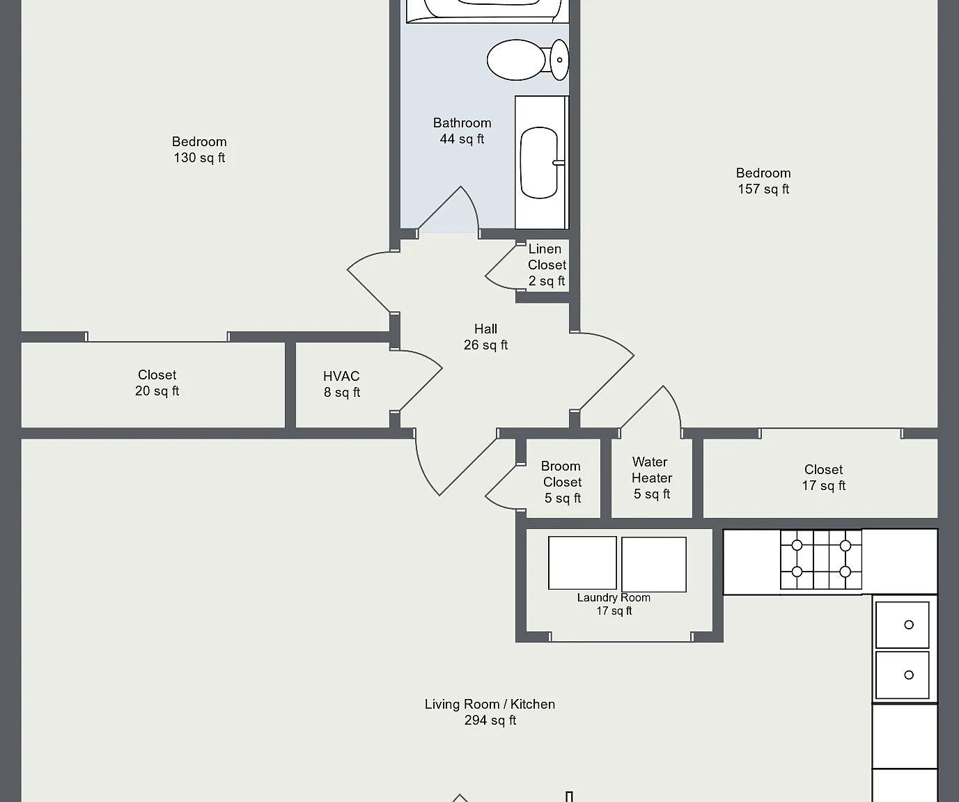 2 bed, 870 sqft, $1,150 — Photo 1