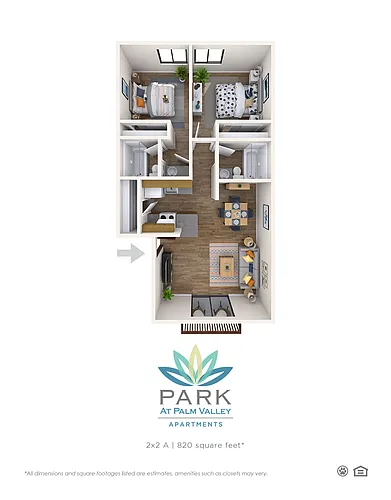 Floor plan 2X2 A