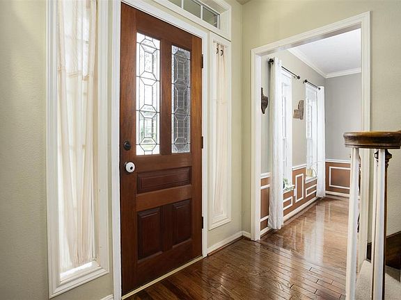 Beautiful leaded glass front door!