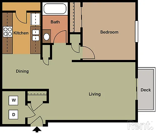 Floor plan 1 Bedroom 1 Bathroom