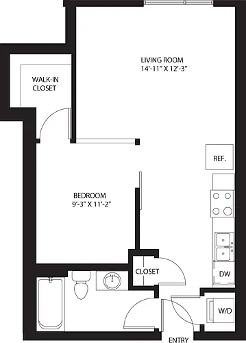 Floor plan One Bedroom O4