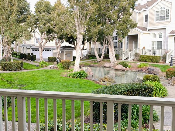 Front deck overlooking pond.