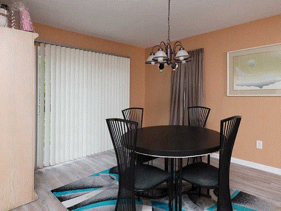 Dining Room & slider to rear