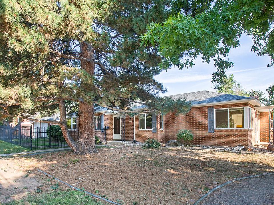 Large fenced yard with mature fence