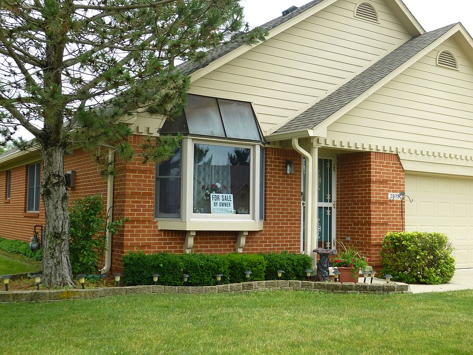 front and 2 car garage