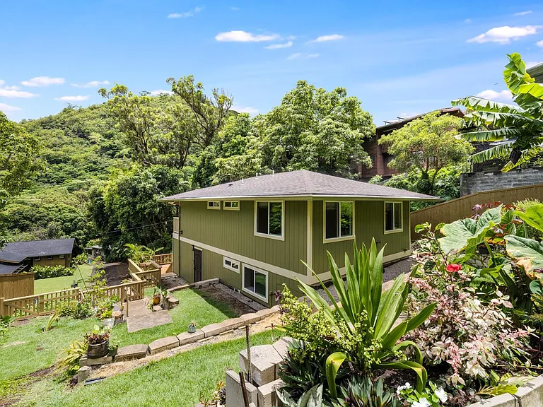 Fully fenced backyard
