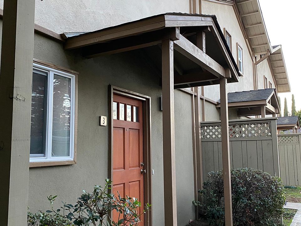 Front view of the apartment unit. It is one of four units in the building.