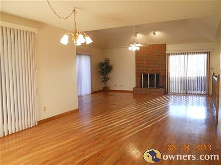 From Kitchen, Dining Rm & Liv Rm w/ FP