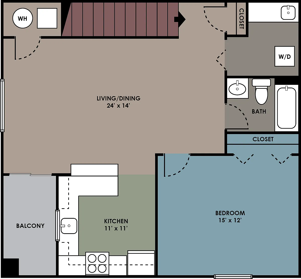 Floor plan 1 Bedroom