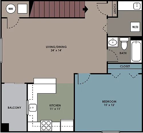 Floor plan 1 Bedroom