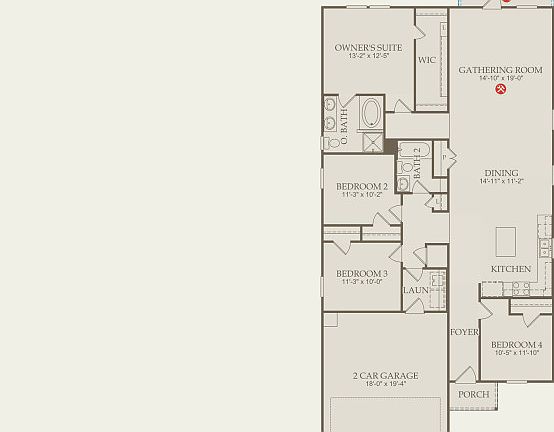 Hewitt Floor Plan, Quick Move-in Home, Floor 1