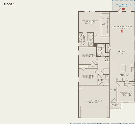 Hewitt Floor Plan, Quick Move-in Home, Floor 1