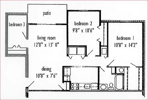 Floor plan 3 Bedroom