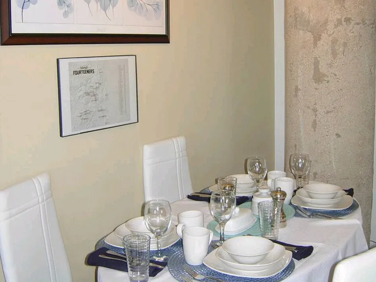 Dining table area.