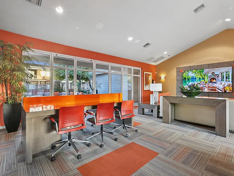 Step into modern comfort at Highland Groves at Morrison Ranch. Our vibrant community features a stylish lounge area perfect for work or relaxation. Explore your new home and enjoy unparalleled amenities. Schedule your visit today!