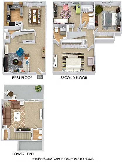 Floor plan Covington Townhouse with Den