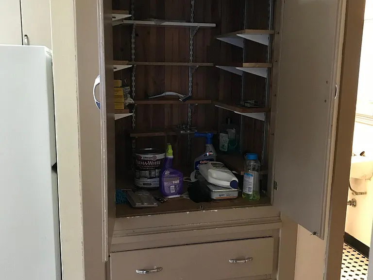 Hallway linen closet, cedar lined