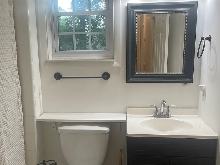 Full bath nearest the back bedroom.