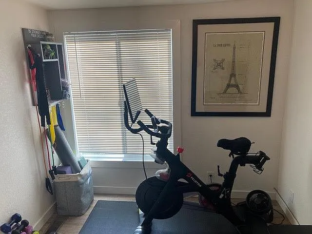 Peloton workout area