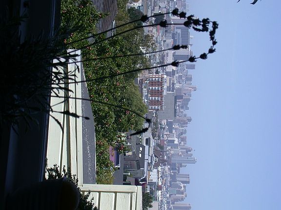 view of downtown out kitchen