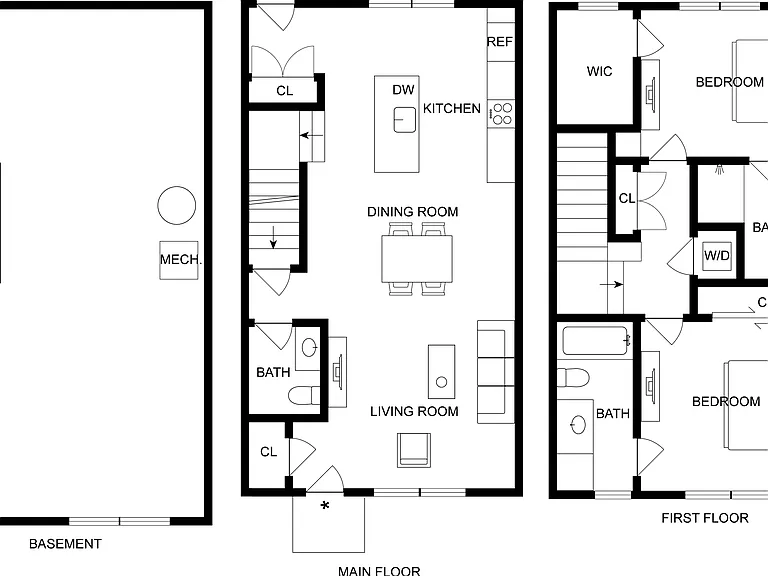 2BD x 2.5BA Townhome Floorplan 2BD x 2.5BA Townhome Floorplan