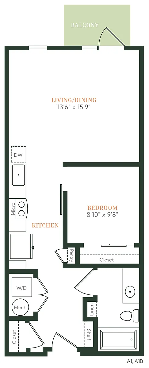 Floor plan A1B