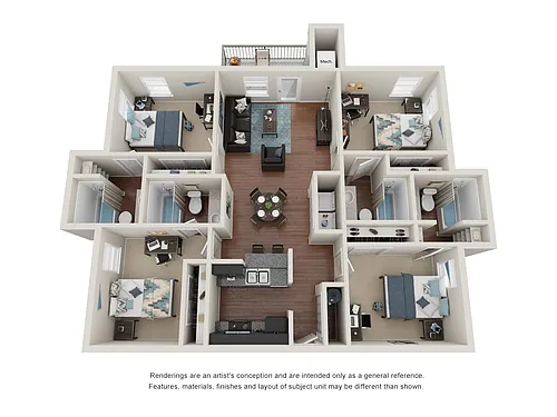 Floor plan 4 Bed 4 Bath Emerald