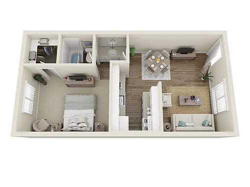 Floor plan 1 X 1B