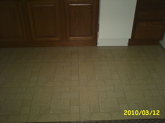 Kitchen flooring close-up