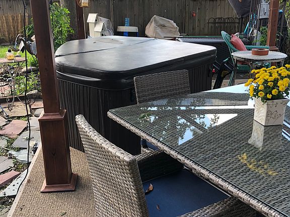 Hot tub, deck and gazabo