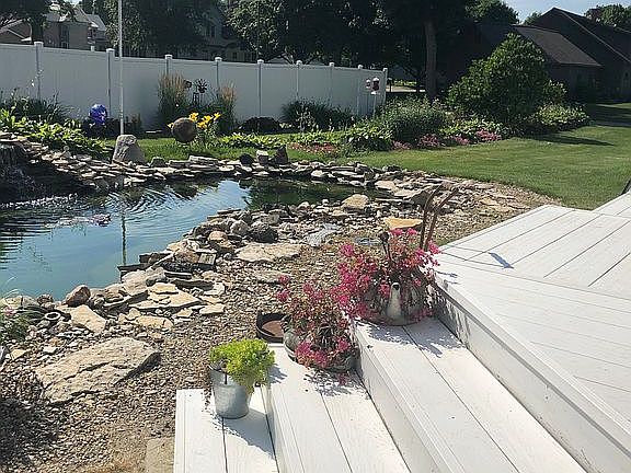 Back deck and side yard