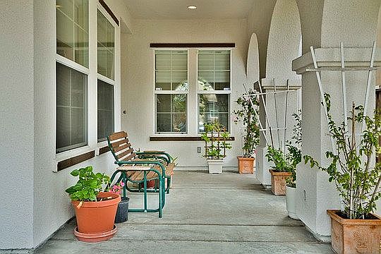 Inviting porch entry
