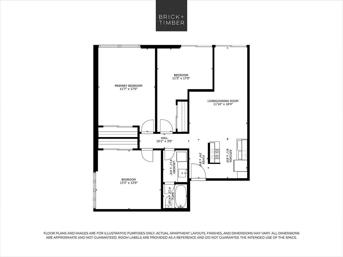 Floor plan 3 Bedroom 1 Bath