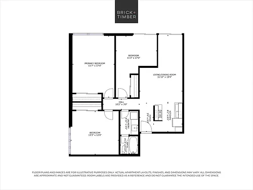 Floor plan 3 Bedroom 1 Bath