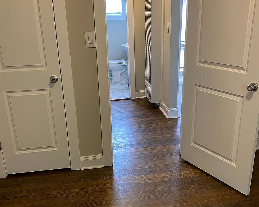 Bedroom looking into hallway