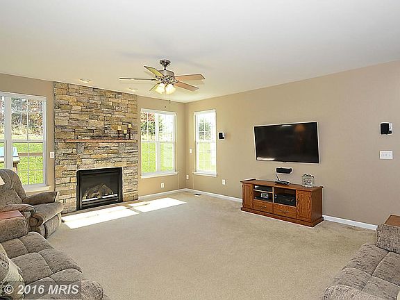 Family Room Stone Fireplace