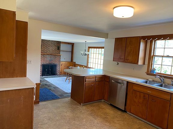 Kitchen looking out to dining room