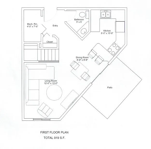 Floor plan 1 Bdrm A