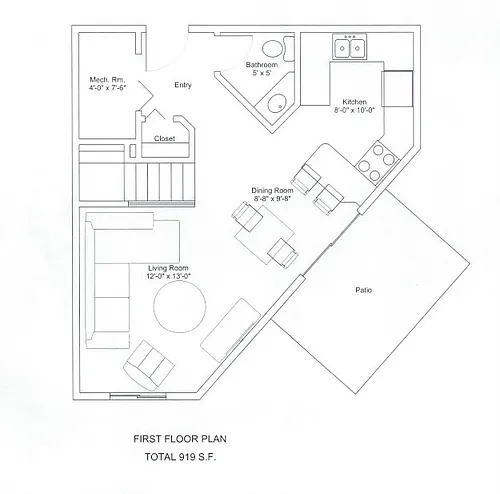 Floor plan 1 Bdrm A