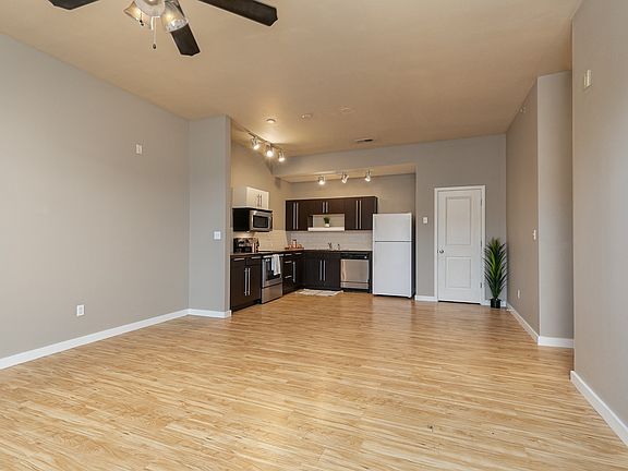 Six23 1BR Living Room Kitchen