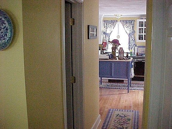 view from bedroom to kitchen