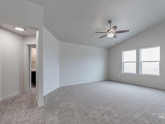 Spacious living room with vaulted ceilings