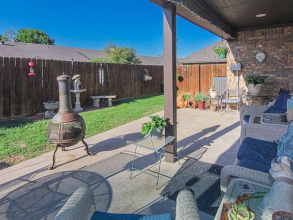 Manicured back lawn