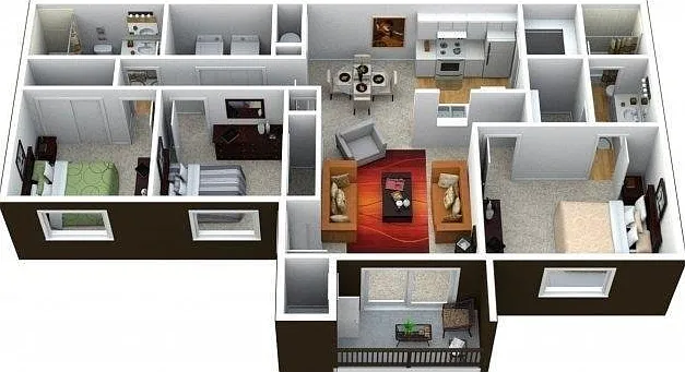 3 Bedroom 2 Bath 3 Bedroom 2 Bath