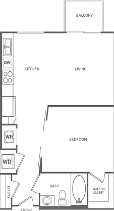 Studio (640 SF) Studio (640 SF)
