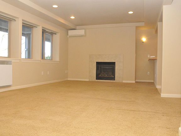 family room, gas insert fireplace