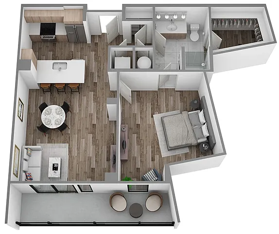 Floor plan A3 One Bedroom
